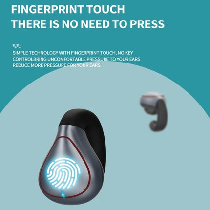 Wireless Touch Earbuds With Charging Case For Commuting fingerprint touch earbuds with charging case and LED battery display