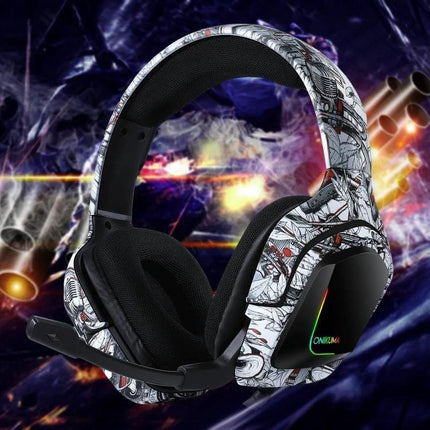 Onikuma Gaming Headset With Built In Microphone For Voice Chat wired 40mm drivers omni-directional mic RGB