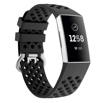 Fitbit Charge 3/4 Silicone Replacement Strap With Vents