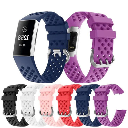 Fitbit Charge 3/4 Silicone Replacement Strap With Vents