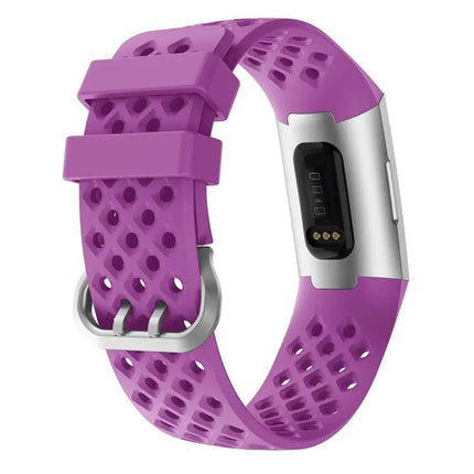 Fitbit Charge 3/4 Silicone Replacement Strap With Vents