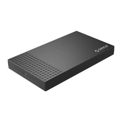 ORICO Portable Enclosure for 2.5 Inch Hard Drives black tool-free USB-C external case for 2.5" HDDs and SSDs, compatible with Windows Mac Linux