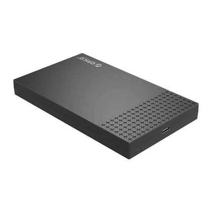 ORICO Portable Enclosure for 2.5 Inch Hard Drives in black, slim tool-free USB external case for 2.5" HDD/SSD, compatible with Windows Mac Linux