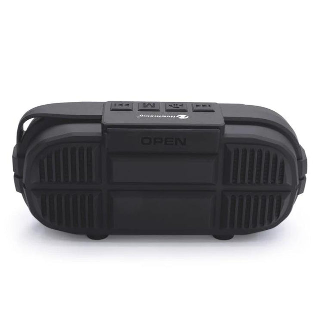 NewRixing Portable Bluetooth Speaker For Home And Travel With Mic compact black speaker with mic, Bluetooth 5.0, TWS and flashlight