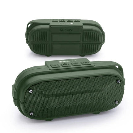 NewRixing Portable Bluetooth Speaker For Home And Travel With Mic compact green speaker with mic and TWS, flashlight, Bluetooth 5.0