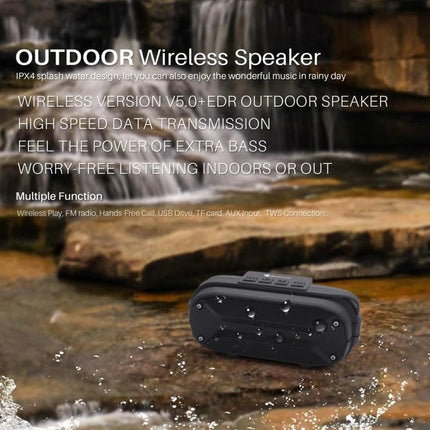 NewRixing Portable Bluetooth Speaker For Home And Travel With Mic compact waterproof speaker with mic and flashlight