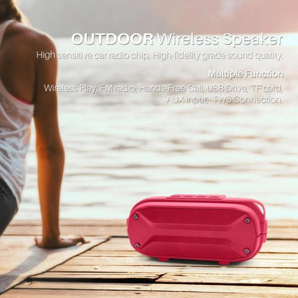 NewRixing Portable Bluetooth Speaker For Home And Travel With Mic compact red speaker by lakeside with hands-free mic