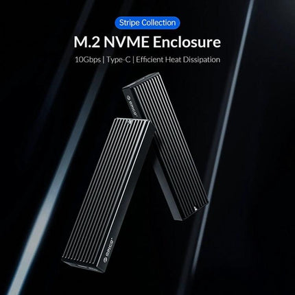 ORICO M2PV-C3 Enclosure for M.2 NVMe SSD External Use - Aluminum M.2 NVMe portable enclosure with Type-C 10Gbps and heat dissipation