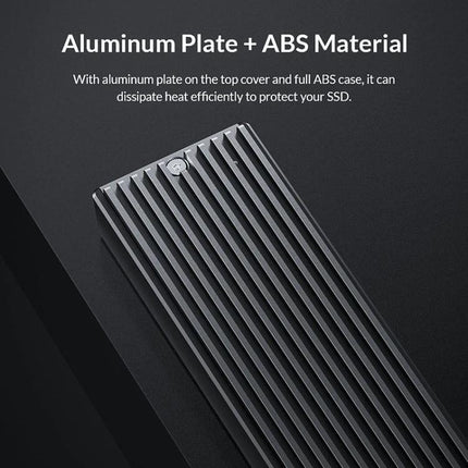 ORICO M2PV-C3 Enclosure for M.2 NVMe SSD External Use – aluminum plate and ABS case portable NVMe SSD enclosure