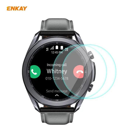 ENKAY 2-Pack 9H 0.2mm Curved Glass Galaxy Watch 3 41/45mm