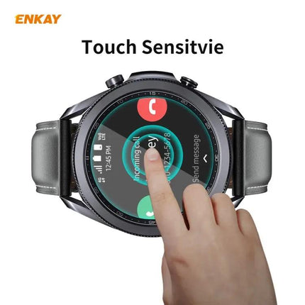 ENKAY 2-Pack 9H 0.2mm Curved Glass Galaxy Watch 3 41/45mm