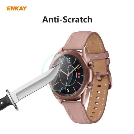 ENKAY 2-Pack 9H 0.2mm Curved Glass Galaxy Watch 3 41/45mm