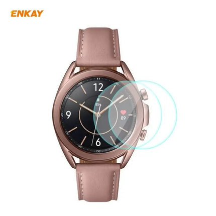 ENKAY 2-Pack 9H 0.2mm Curved Glass Galaxy Watch 3 41/45mm