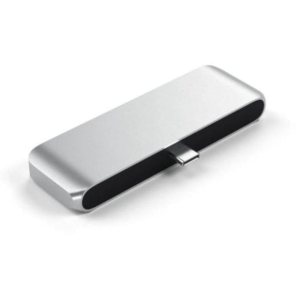 Versatile 4-in-1 USB-C Hub for Video and Presentations – slim aluminum hub with USB-C connector for monitor, charging and data