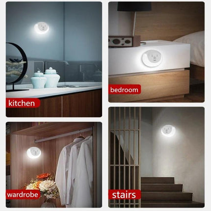 Night Light for Home Safety in Dark Hallways at Night motion sensor LED illuminating kitchen bedroom wardrobe and stairs for safe navigation