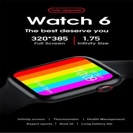Smart Watch for Everyday Health and Activity Tracking — sleek Watch 6 with 1.75" infinity screen, heart rate and step monitoring for daily wellness