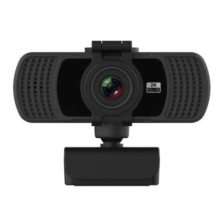 Richwell 360-Degree Rotating Webcam for Video Calls front view showing lens and 2K badge on adjustable clip