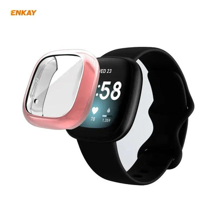 ENKAY TPU Full Coverage Soft Case for Fitbit Versa 3 Sense