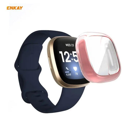 ENKAY TPU Full Coverage Soft Case for Fitbit Versa 3 Sense