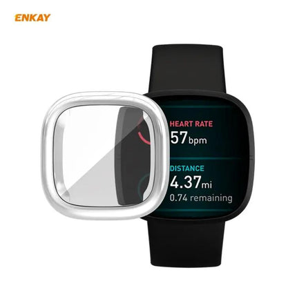 ENKAY TPU Full Coverage Soft Case for Fitbit Versa 3 Sense