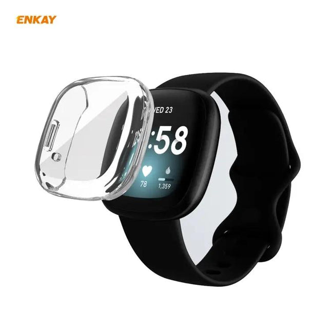 ENKAY TPU Full-Coverage Case for Fitbit Versa 3 Sense