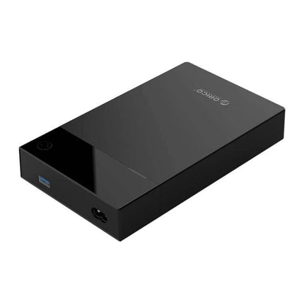 Orico 3.5-Inch Portable External Hard Drive Enclosure black portable HDD enclosure with USB 3.0 port and power input for backups and data transfer