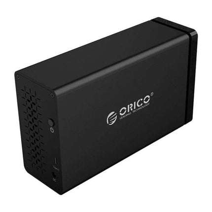 Orico 2-Bay USB Hard Drive Enclosure for Secure Data Storage - black external 3.5" HDD dock for backups and portable archives