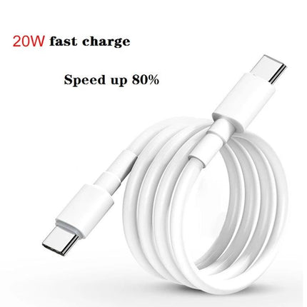 Essential USB-C Travel Charger Set for On-the-Go Needs white USB-C cable coiled 20W fast charge