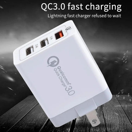 Handy Travel Charger Set for Everyday Device Use white QC3.0 USB wall charger with Micro USB cable for phones tablets cameras