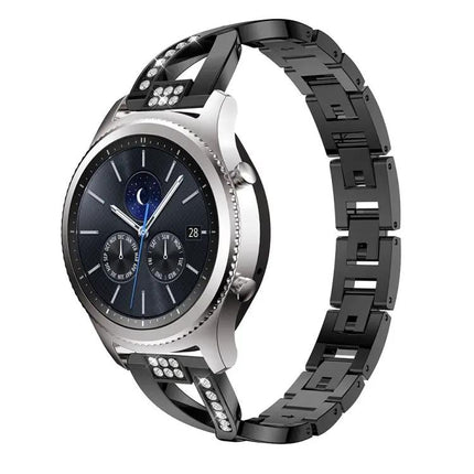 Stainless Steel Watch Band Diamond X-Shaped For Gear S3