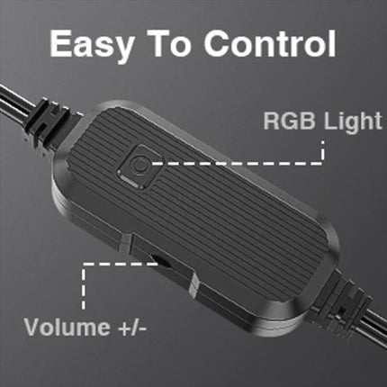 Compact Bluetooth Speaker For Home And Outdoor Portable Use inline remote control with RGB light and volume +/- for easy operation