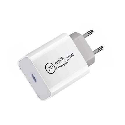 Compact Travel Charger for Daily Device Use on the Go - white 20W PD quick charger, compact plug for pocket or bag
