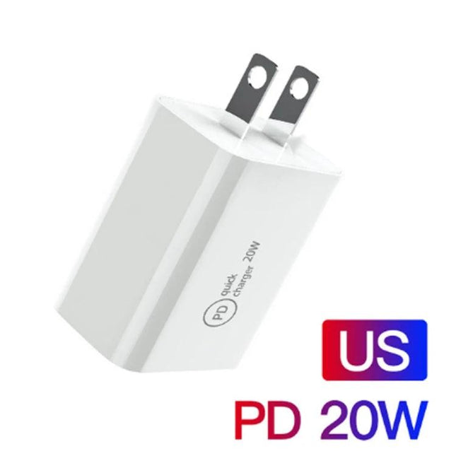 Travel Charger Set for Daily Device Powering on Trips - white PD 20W USB-C wall charger for phones tablets laptops