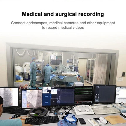 USB HDMI Video Capture Card for Computer and Smartphone Recording capturing surgical procedure feed from endoscope and medical monitors