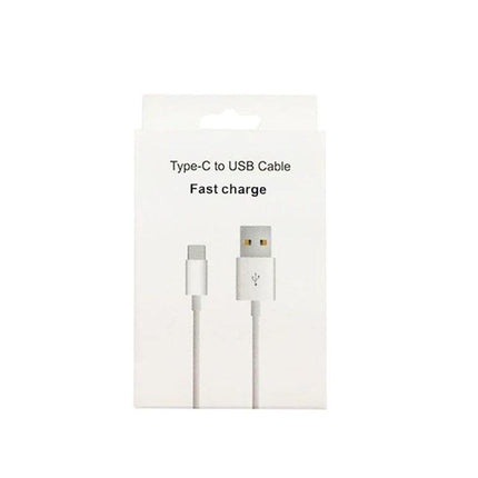 Three-Meter USB to Type-C Cable for Daily Device Charging Needs - white TPE fast-charge cable with USB-A to USB-C connectors, copper core, 3m length