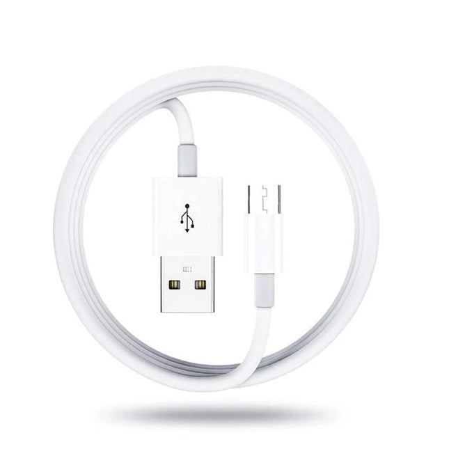 Micro USB Cable for Everyday Device Charging and Syncing – 1m white cable with USB-A to micro-USB for 2A fast charging and data sync