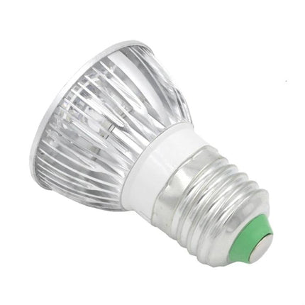 LED Spotlight for Everyday Home Rooms and Kitchens white aluminum E27 LED spotlight angled close-up
