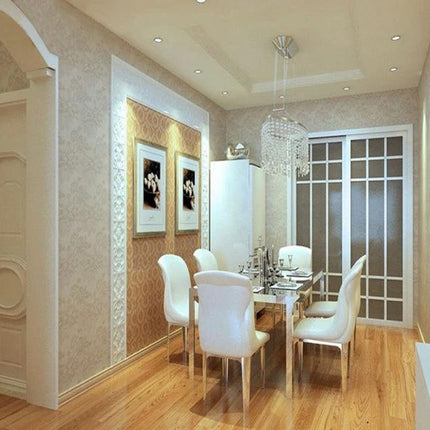 LED Spotlight for Everyday Home Rooms and Kitchens illuminating a modern dining area with warm ceiling spotlights, E27 aluminum fixture