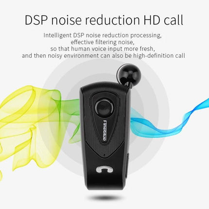Retractable Bluetooth Headset For Hands Free Commuting silver F930 CSR4.1 with DSP noise reduction and vibration alert