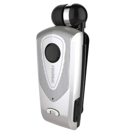 Retractable Bluetooth Headset For Hands Free Commuting silver F930 CSR4.1 with vibration alert dual-device pairing