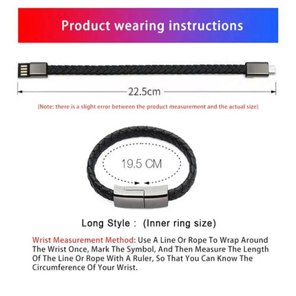 Stylish Bracelet USB Cable for Daily Phone Charging On the Go