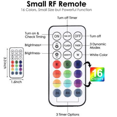 Dimmable 16-Color LED Underwater Pool Light with Remote Control and Suction Cup