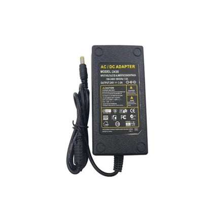 AC To DC Power Adapter For LED Strip Lights 60cm Cable - black adapter with 60cm cable, multiple voltage/current variants, 5V/24V options