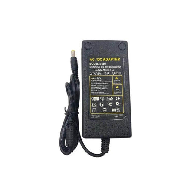 AC To DC Power Adapter For LED Strip Lights 60cm Cable - black adapter with 60cm cable, multiple voltage/current variants, 5V/24V options