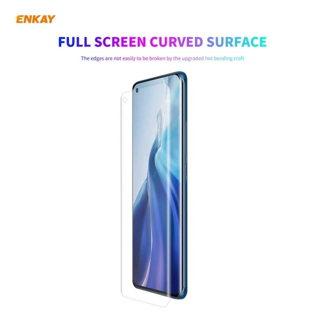 ENKAY Curved PET Screen Protector for Smartphone Daily Use - full-coverage curved PET film, 4H hardness, preserves touch and clarity