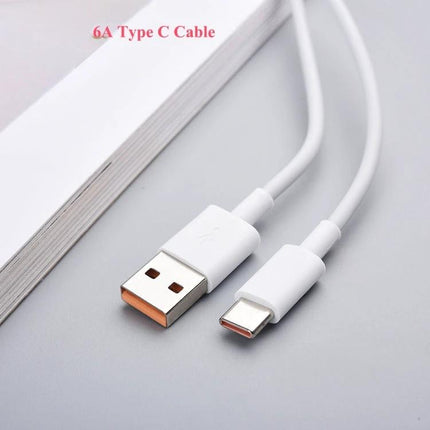 Practical 2-Meter USB to USB-C Cable for Everyday Device Charging – white 2m 6A USB to Type‑C charging and data cable on desk