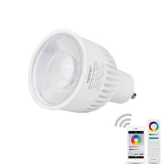 Foco LED FUT107 GU10 de 6 W, doble blanco, CCT, para dormitorio y sala de estar