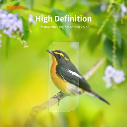 ENKAY Hat-Prince Camera Lens Protector for Samsung Galaxy S21 Series clear rear camera protector showing lens shield over bird image