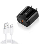 8 Pin Data Cable, US Plug / Black