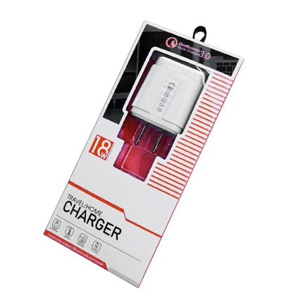 Essential Charger for Travel and Everyday Device Needs - white travel wall charger in retail packaging